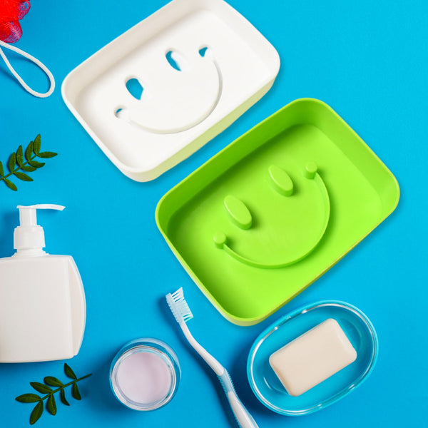 Portable Travel Home Box Cute Cartoons Smile Face Container Draining Holder Soap Dish ,Sabudani
