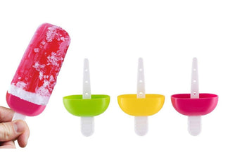 Polypropylene ice molds in various colors for kulfi and sicles