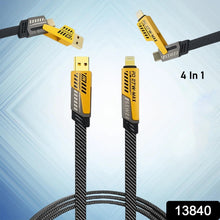 4 in 1 Fast Charging Cable With Multiport USB-C to Type C